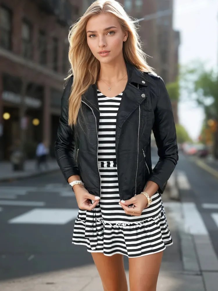 Kurtki Damskie>Dstreet Kurtka damska RAMI NESSI czarna TY3455