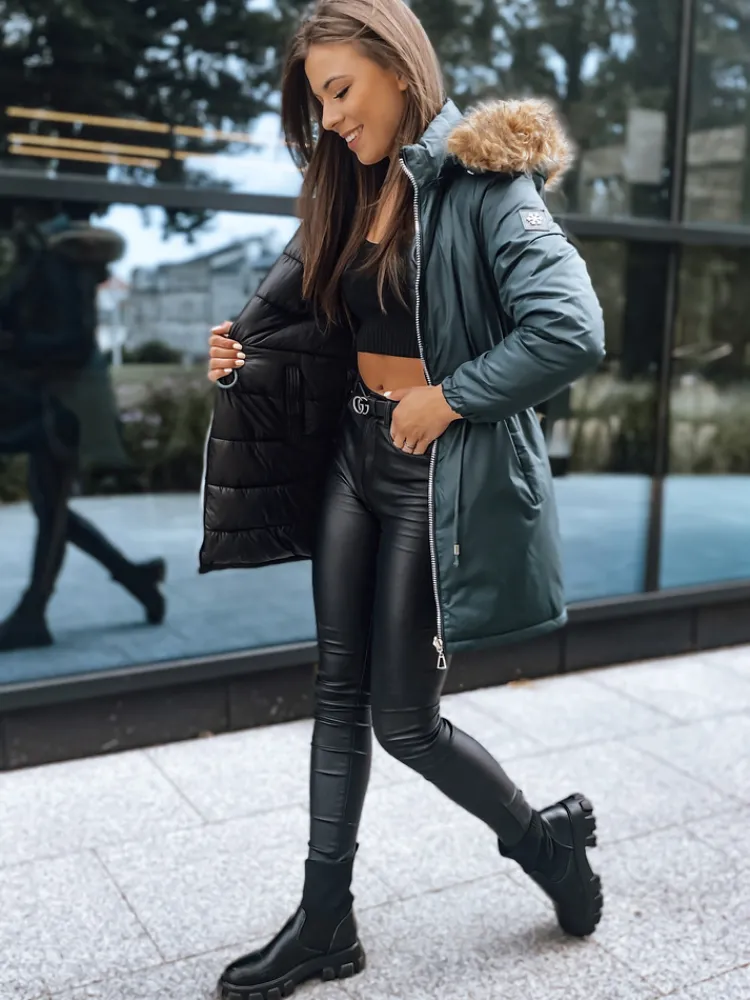 Kurtki Damskie>Dstreet Kurtka damska SANAH ciemnozielona TY2889