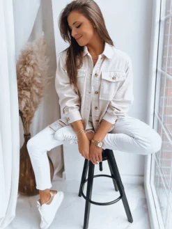 Kurtki Damskie>Dstreet Kurtka damska SILLY LILLY jasnobeżowa TY3607