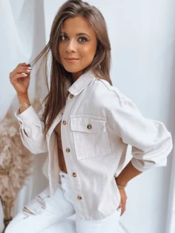 Kurtki Damskie>Dstreet Kurtka damska SILLY LILLY jasnobeżowa TY3607