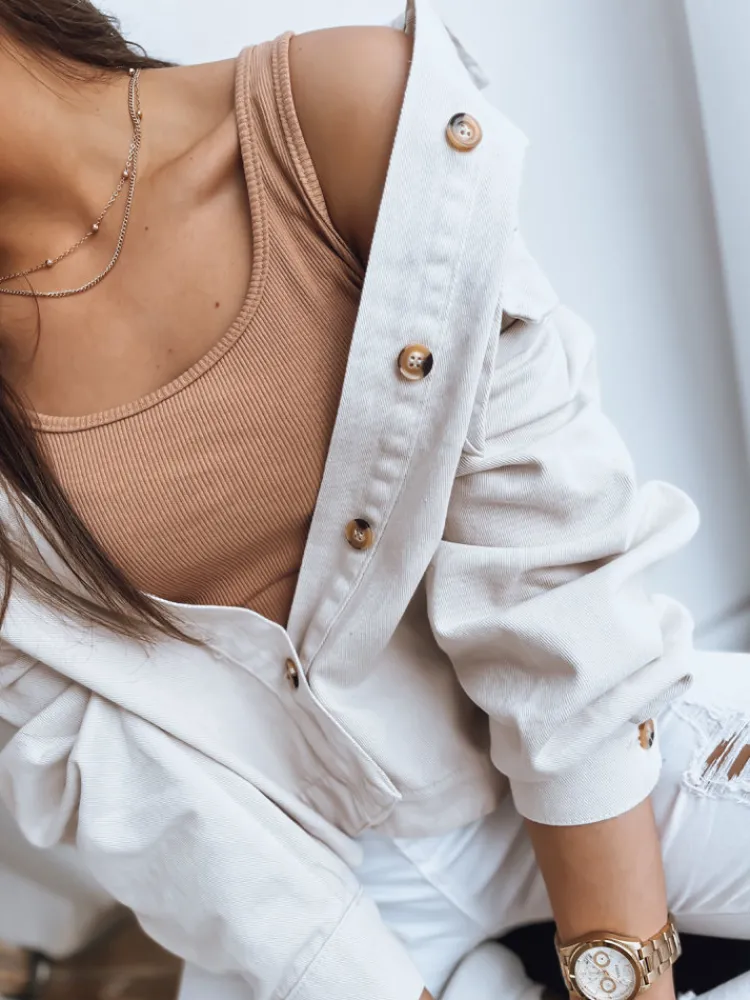 Kurtki Damskie>Dstreet Kurtka damska SILLY LILLY jasnobeżowa TY3607