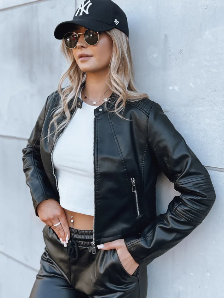 Kurtki Damskie>Dstreet Kurtka damska skórzana CHIC STYLE czarna TY3897