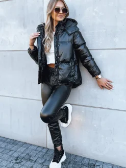 Kurtki Damskie>Dstreet Kurtka damska skórzana COLLAR czarna TY3899