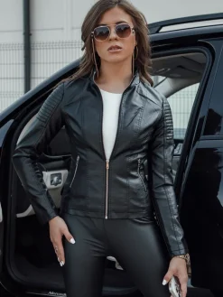 Kurtki Damskie>Dstreet Kurtka damska skórzana JAMIE czarna TY4546