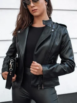 Kurtki Damskie>Dstreet Kurtka damska skórzana ramoneska RAVENIX czarna TY4635