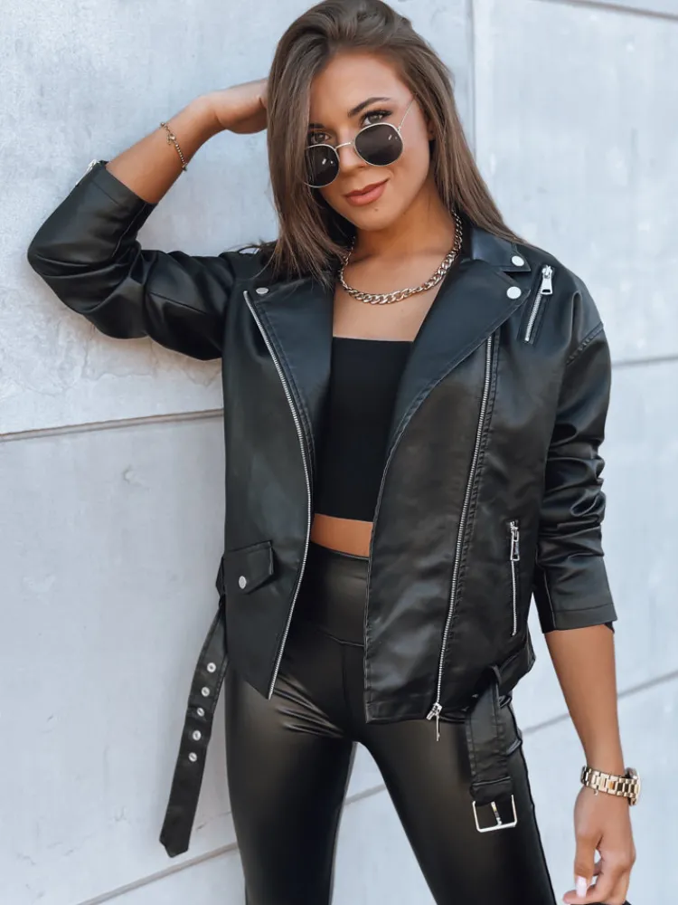 Kurtki Damskie>Dstreet Kurtka damska skórzana VOGUE GLAM czarna TY3898