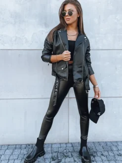 Kurtki Damskie>Dstreet Kurtka damska skórzana VOGUE GLAM czarna TY3898