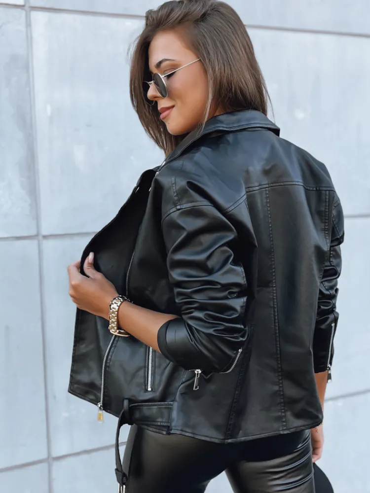 Kurtki Damskie>Dstreet Kurtka damska skórzana VOGUE GLAM czarna TY3898