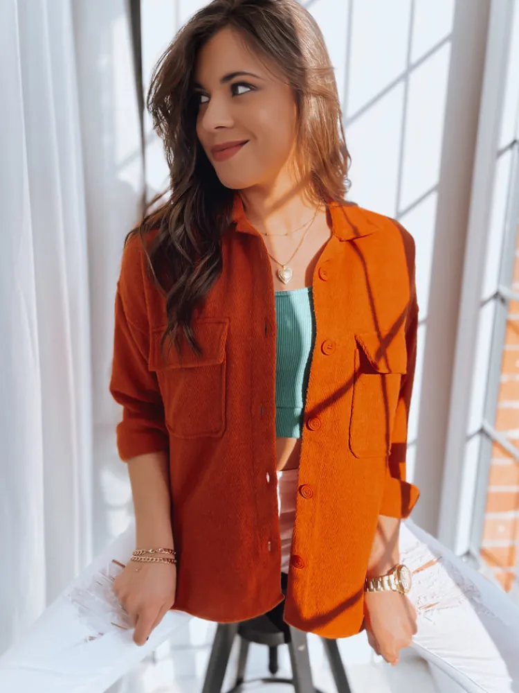 Kurtki Damskie>Dstreet Kurtka damska SUNSET pomarańczowa TY3510