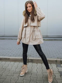 Kurtki Damskie>Dstreet Kurtka damska TAYLOR beżowa TY2195