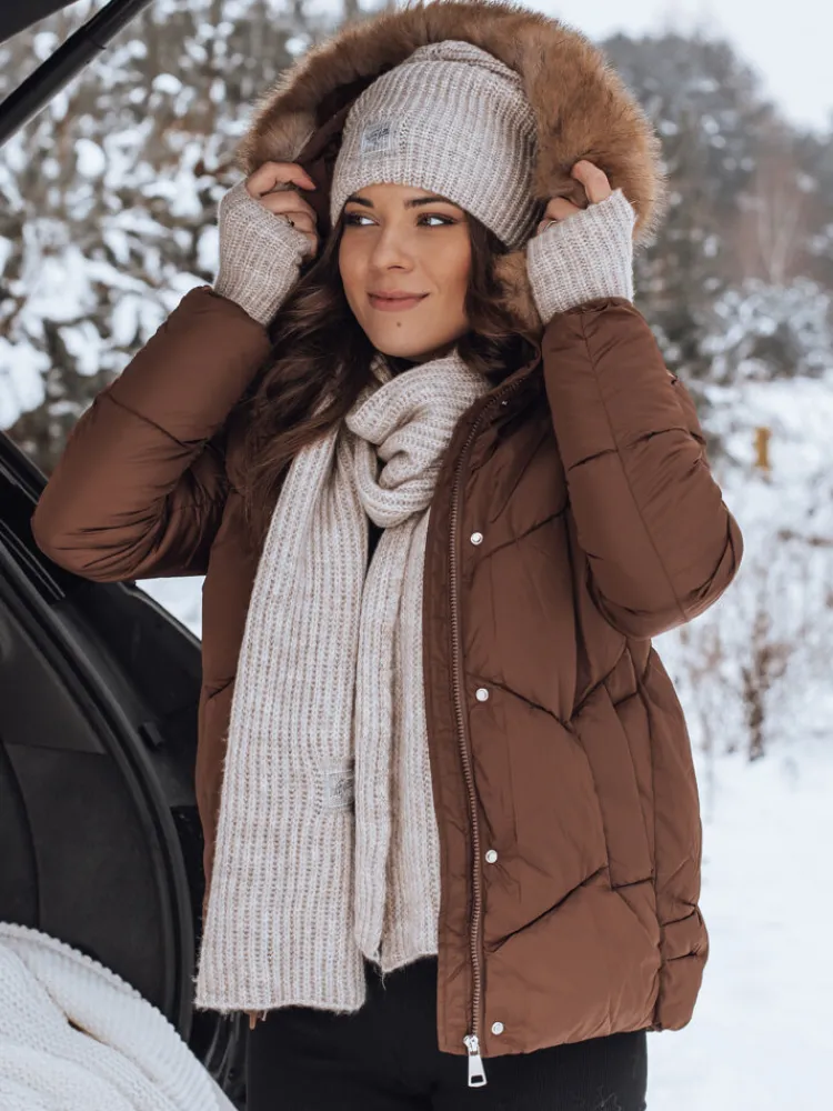 Kurtki Damskie>Dstreet Kurtka damska WAYWARD brązowa TY4080z