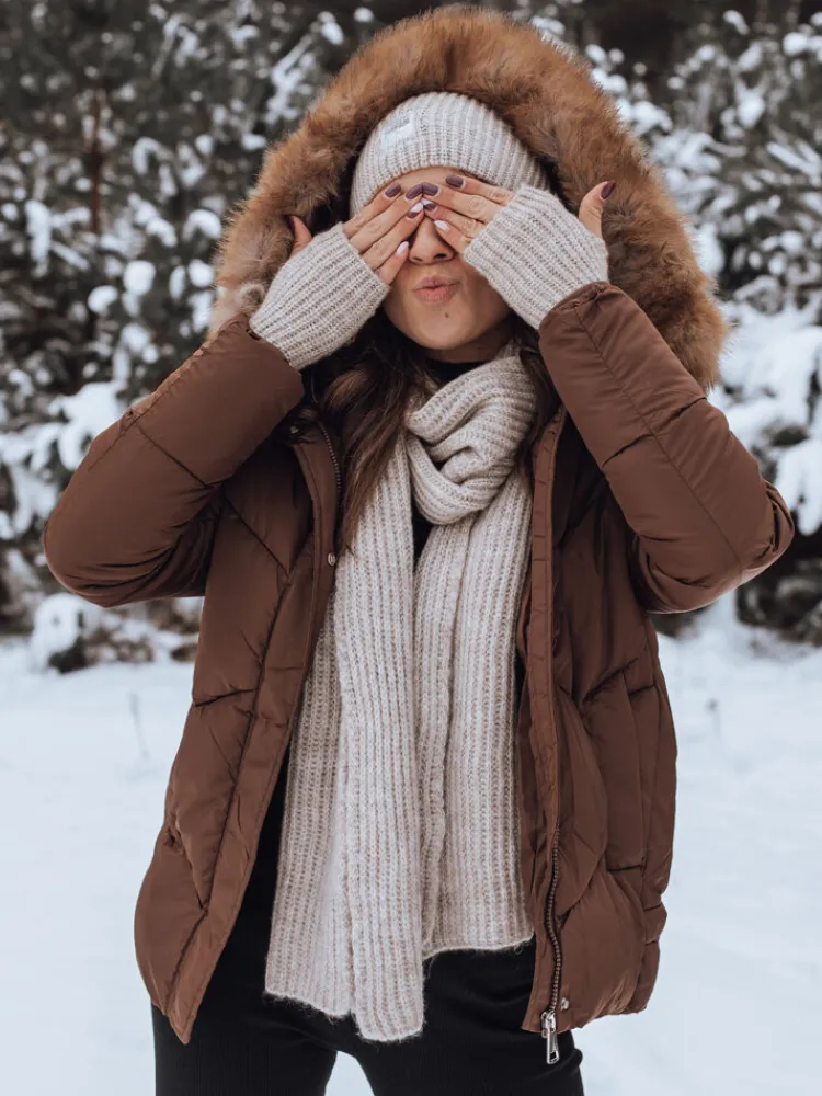 Kurtki Damskie>Dstreet Kurtka damska WAYWARD brązowa TY4080z