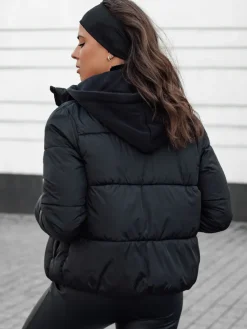 Kurtki Damskie>Dstreet Kurtka damska zimowa NORDPUFF puchowa z kapturem czarna TY4615