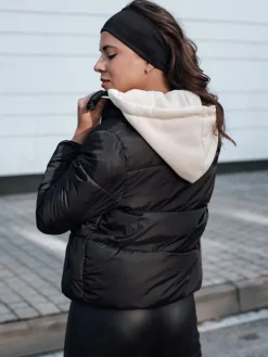 Kurtki Damskie>Dstreet Kurtka damska zimowa NORDPUFF puchowa z kapturem czarna TY4616