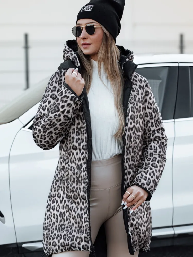 Kurtki Damskie>Dstreet Kurtka damska zimowa PURRBREEZ długa pikowana dwustronna z kapturem czarna TY4661