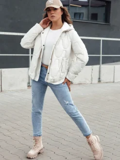 Kurtki Damskie>Dstreet Kurtka damska zimowa WINDGLAM biała TY4422