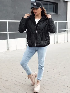 Kurtki Damskie>Dstreet Kurtka damska zimowa WINDGLAM czarna TY4423