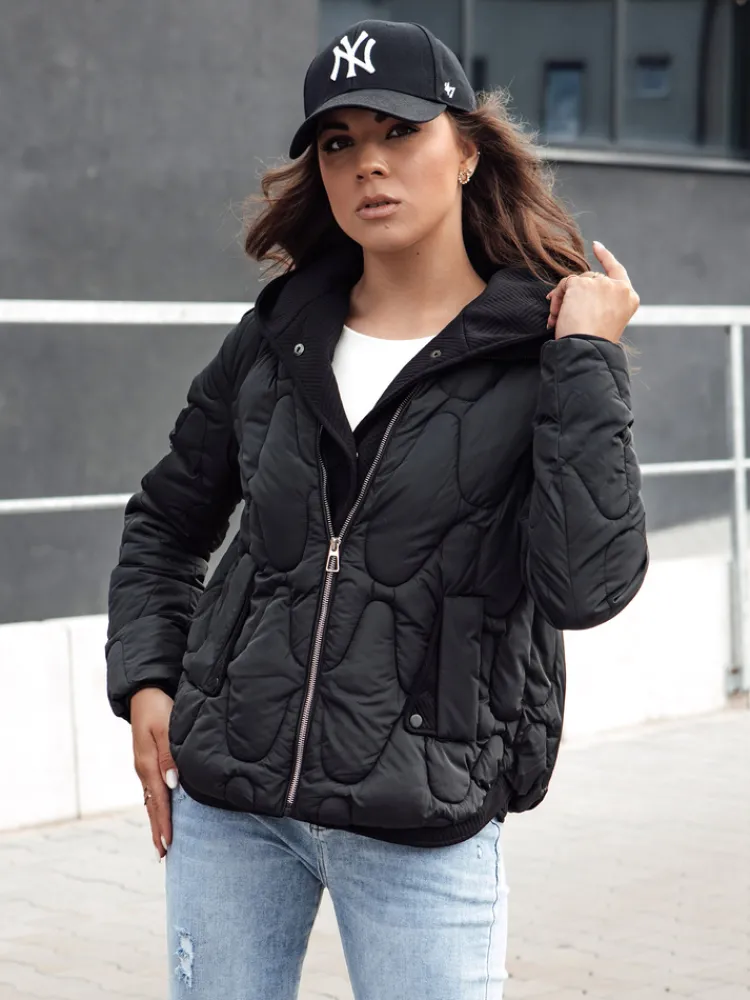 Kurtki Damskie>Dstreet Kurtka damska zimowa WINDGLAM czarna TY4423