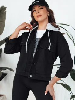 Kurtki Damskie>Dstreet Kurtka jeansowa damska ASFA czarna TY4316