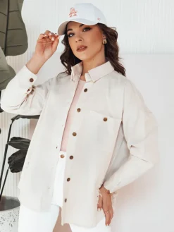 Kurtki Damskie>Dstreet Kurtka jeansowa damska BLENDA jasnobeżowa TY4323