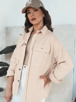 Kurtki Damskie>Dstreet Kurtka jeansowa damska RAWEY jasnobeżowa TY4315