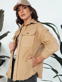 Kurtki Damskie>Dstreet Kurtka jeansowa damska RAWEY beżowa TY4308