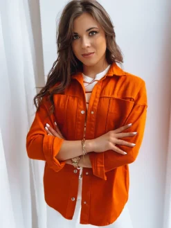Kurtki Damskie>Dstreet Kurtka koszulowa damska CALIFORNICATION pomarańczowa TY3523