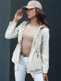 Kurtki Damskie>Dstreet Kurtka parka damska CORMIS beżowa TY4420