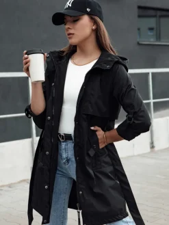 Kurtki Damskie>Dstreet Kurtka parka damska MODERNS czarna TY4390
