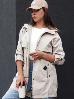 Kurtki Damskie>Dstreet Kurtka parka damska STYLE QUEEN szara TY4394