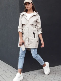 Kurtki Damskie>Dstreet Kurtka parka damska STYLE QUEEN szara TY4394