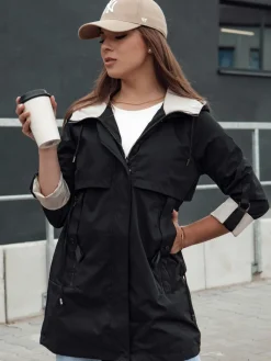 Kurtki Damskie>Dstreet Kurtka parka damska STYLE QUEEN czarna TY4395