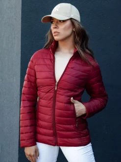 Kurtki Damskie>Dstreet Kurtka pikowana damska CRIMSON bordowa TY4352