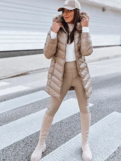 Kurtki Damskie>Dstreet Kurtka pikowana damska CRYSTAL beżowa TY3979