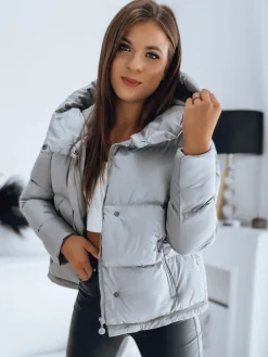 Kurtki Damskie>Dstreet Kurtka pikowana damska INKA PREMIUM srebrna TY3148