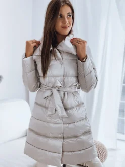 Płaszcze Damskie|Kurtki Damskie>Dstreet Kurtka pikowana damska płaszcz LONDON PREMIUM beżowa TY3162