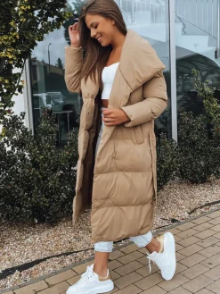 Płaszcze Damskie|Kurtki Damskie>Dstreet Kurtka pikowana damska płaszcz FAVI kamelowa TY3091