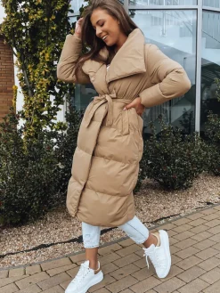 Płaszcze Damskie|Kurtki Damskie>Dstreet Kurtka pikowana damska płaszcz FAVI kamelowa TY3091