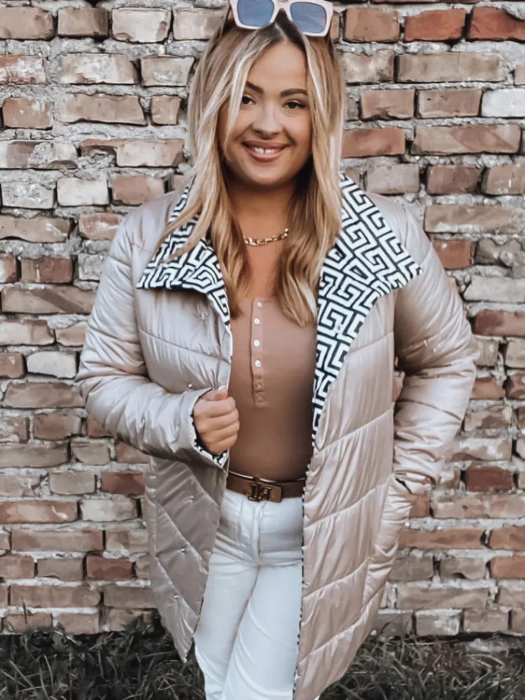 Kurtki Damskie>Dstreet Kurtka pikowana damska VETIS kamelowa TY2977