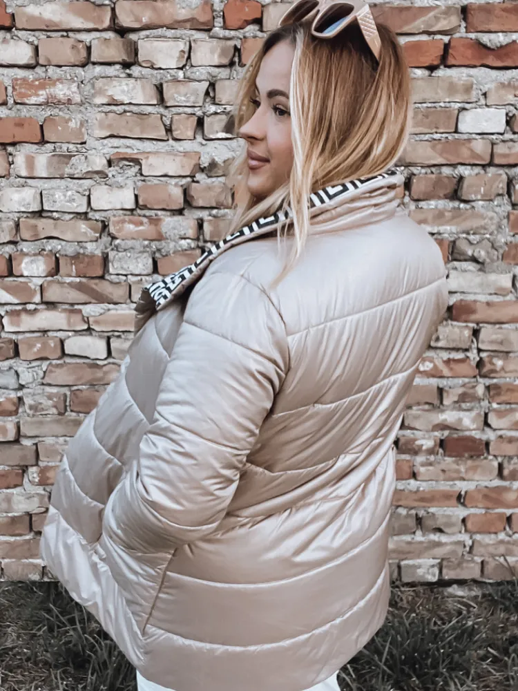 Kurtki Damskie>Dstreet Kurtka pikowana damska VETIS kamelowa TY2977