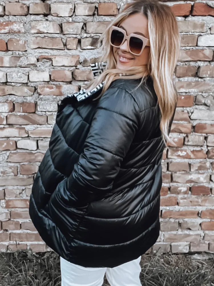 Kurtki Damskie>Dstreet Kurtka pikowana damska VETIS czarna TY2976