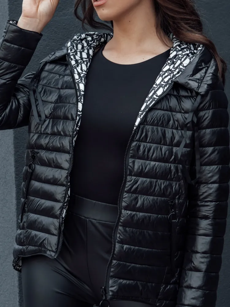 Kurtki Damskie>Dstreet Kurtka przejściowa damska dwustronna JIMA czarna TY4506