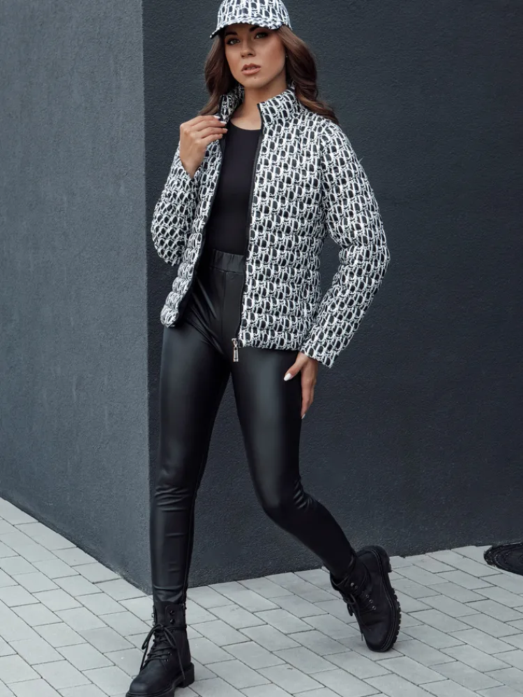 Kurtki Damskie>Dstreet Kurtka przejściowa damska krótka pikowana MY DEAR czarna TY4505