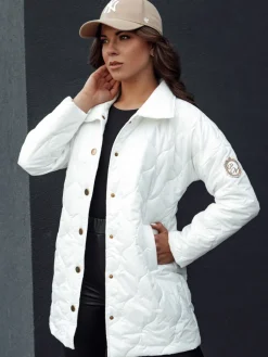 Kurtki Damskie>Dstreet Kurtka przejściowa damska pikowana RATIA ecru TY4526