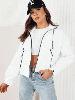 Kurtki Damskie>Dstreet Kurtka przejściowa damska FERTI biała TY4303