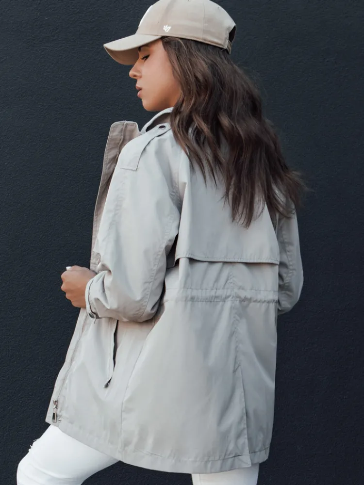 Kurtki Damskie>Dstreet Kurtka przejściowa damska parka TILAN beżowa TY4473