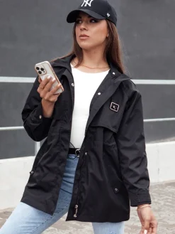 Kurtki Damskie>Dstreet Kurtka przejściowa damska parka TILAN czarna TY4388
