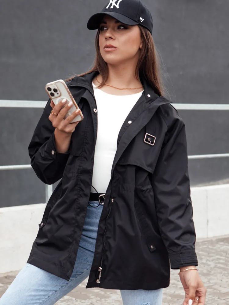 Kurtki Damskie>Dstreet Kurtka przejściowa damska parka TILAN czarna TY4388