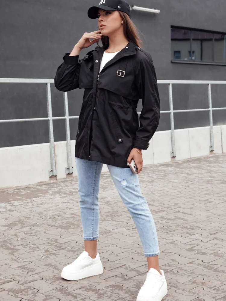 Kurtki Damskie>Dstreet Kurtka przejściowa damska parka TILAN czarna TY4388