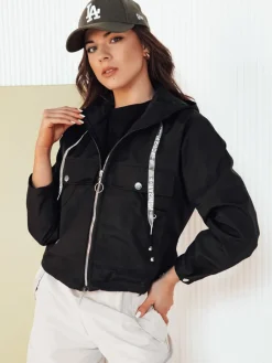 Kurtki Damskie>Dstreet Kurtka przejściowa damska FERTI czarna TY4304